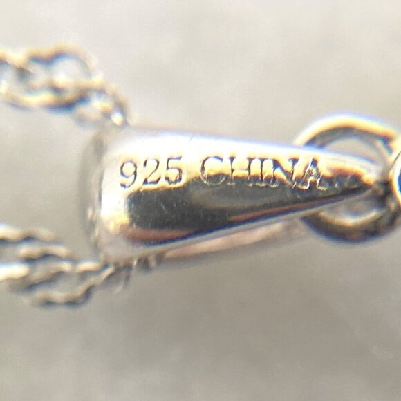 Sterling Silver 925 Trillion Cut Mystic Quartz Pendant Necklace 18" Rope Chain - Picture 15 of 16